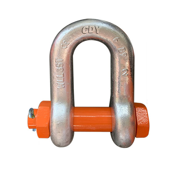 U.S. BOLT SHACKLES WITH SAFETY PIN  Bolt-type chain shackles with cotter pin