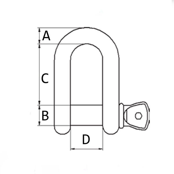 GRADE S D SHACKLES WITH SCREW PINS